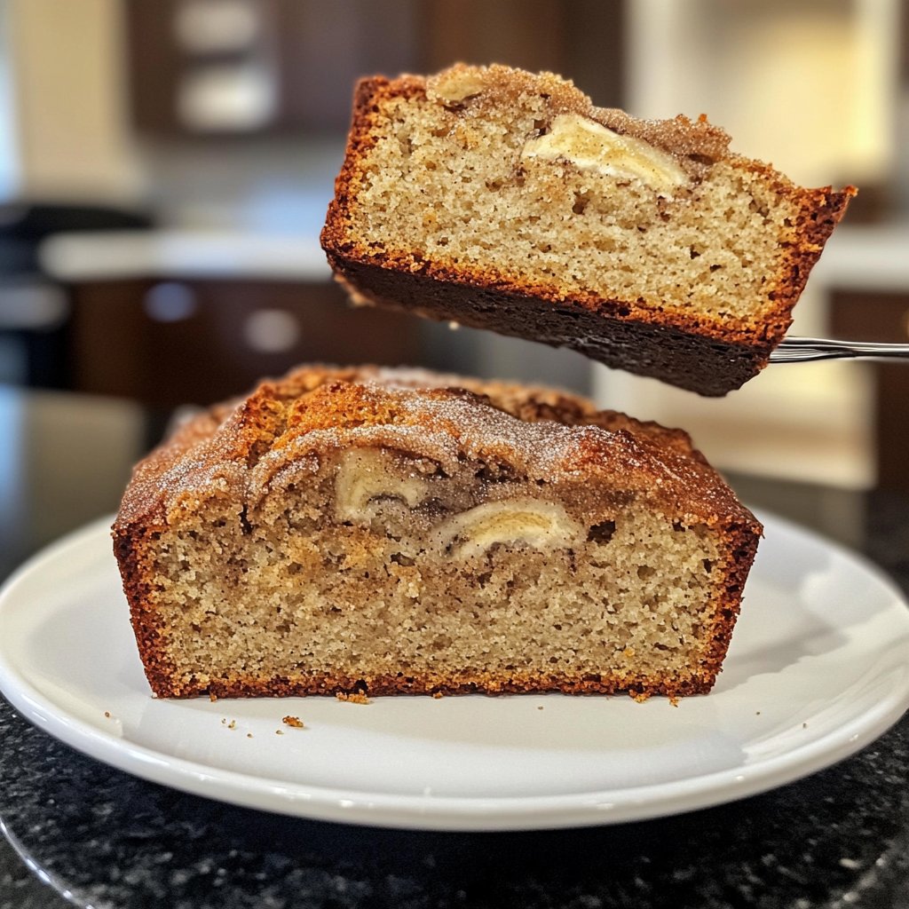 Banana Bread with Cinnamon Sugar Topping Recipe