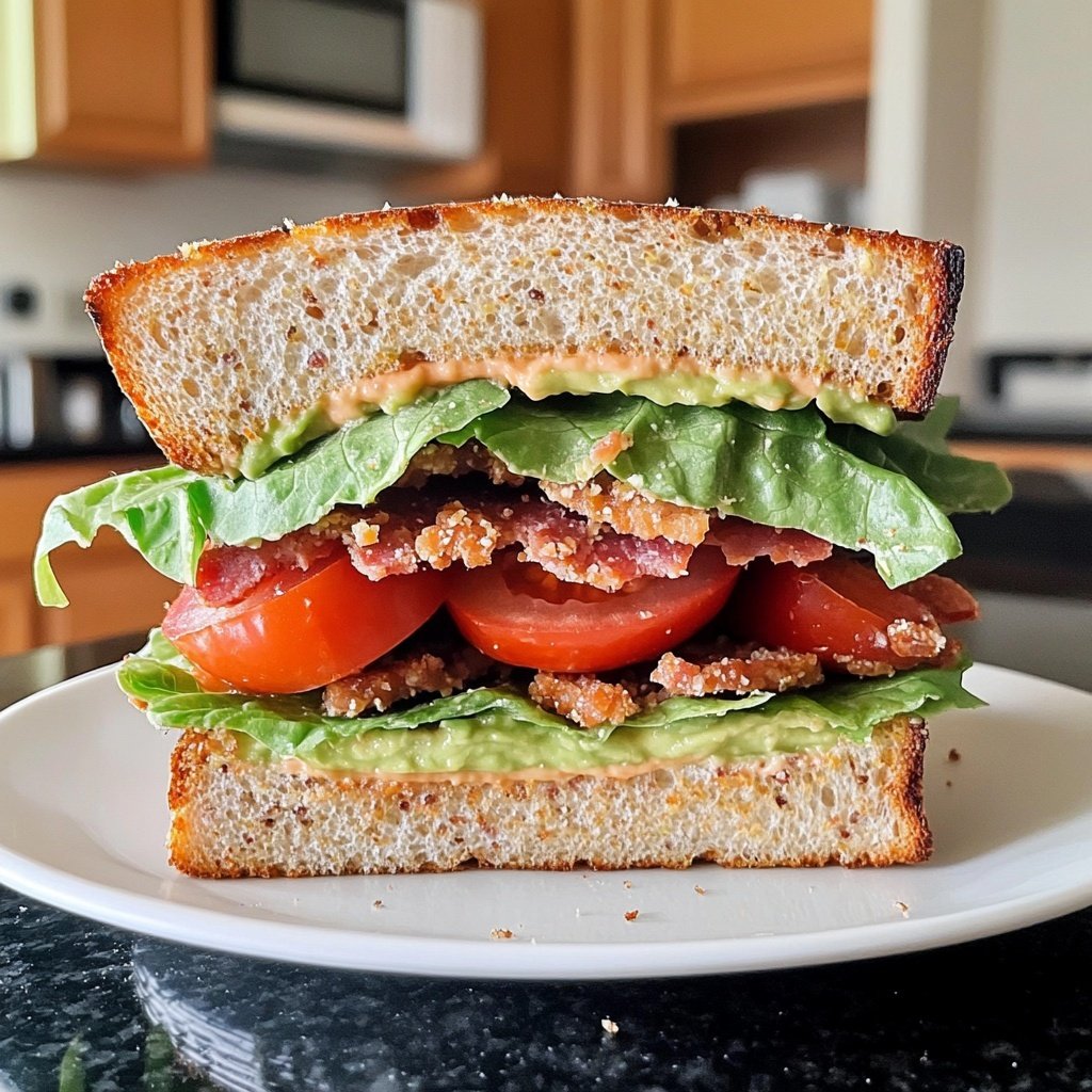Healthy BLT Sandwich Lunch