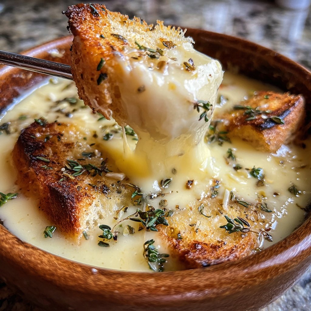 Fondue with Garlic and Thyme