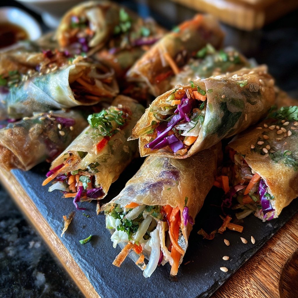 Super Bowl Veggie Spring Rolls