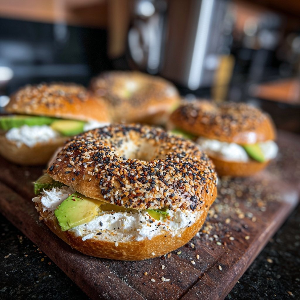 Protein Bagels With Sesame Crust