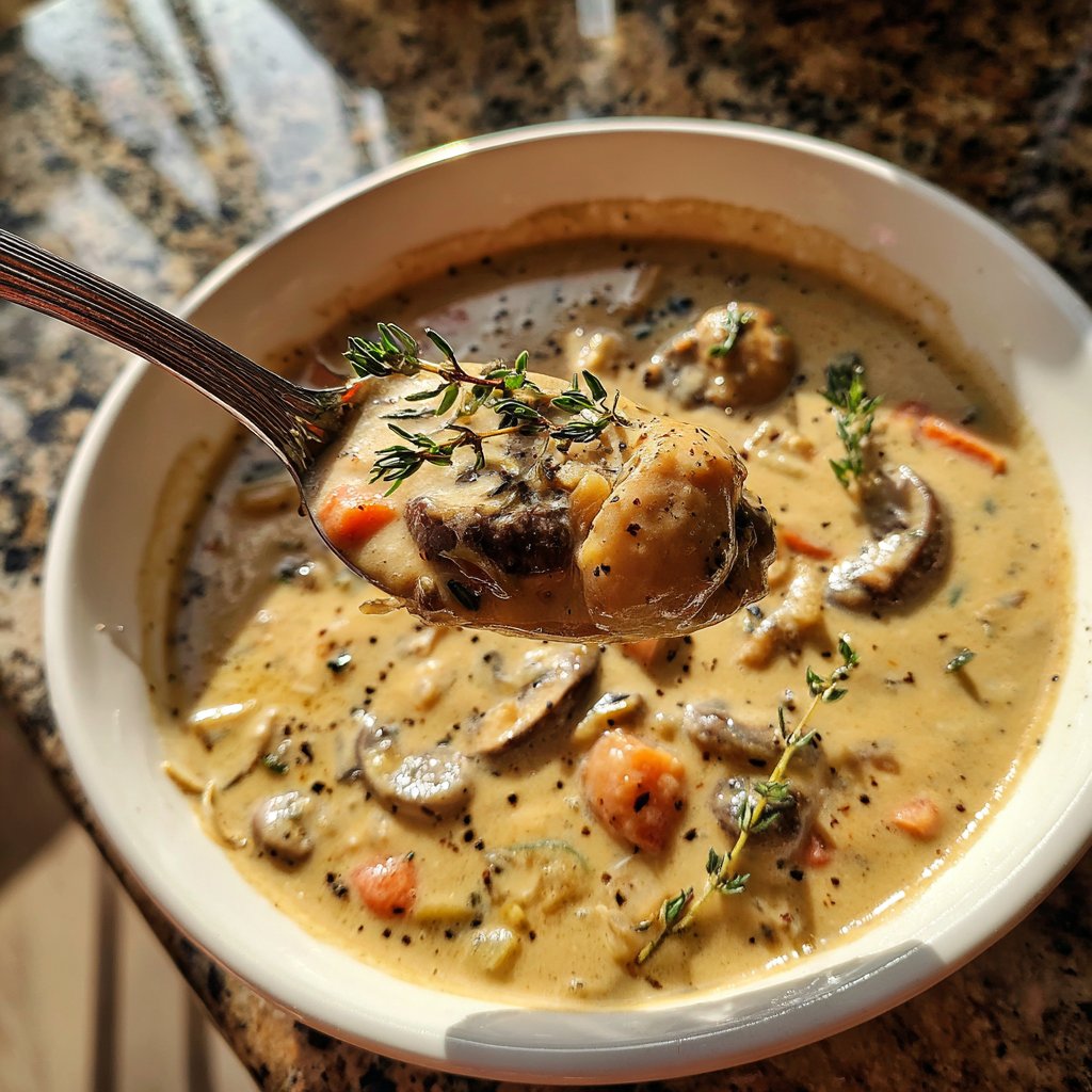 Creamy Mushroom White Bean Stew