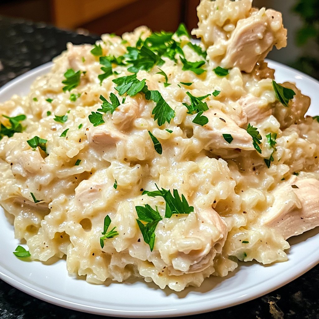 Creamy Slow Cooker Chicken and Rice