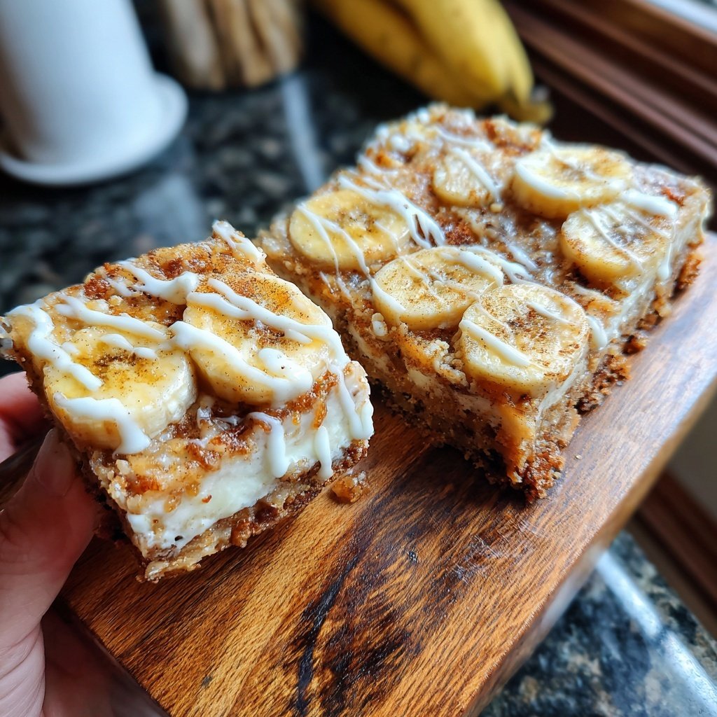 Cinnamon Banana Yogurt Breakfast Squares