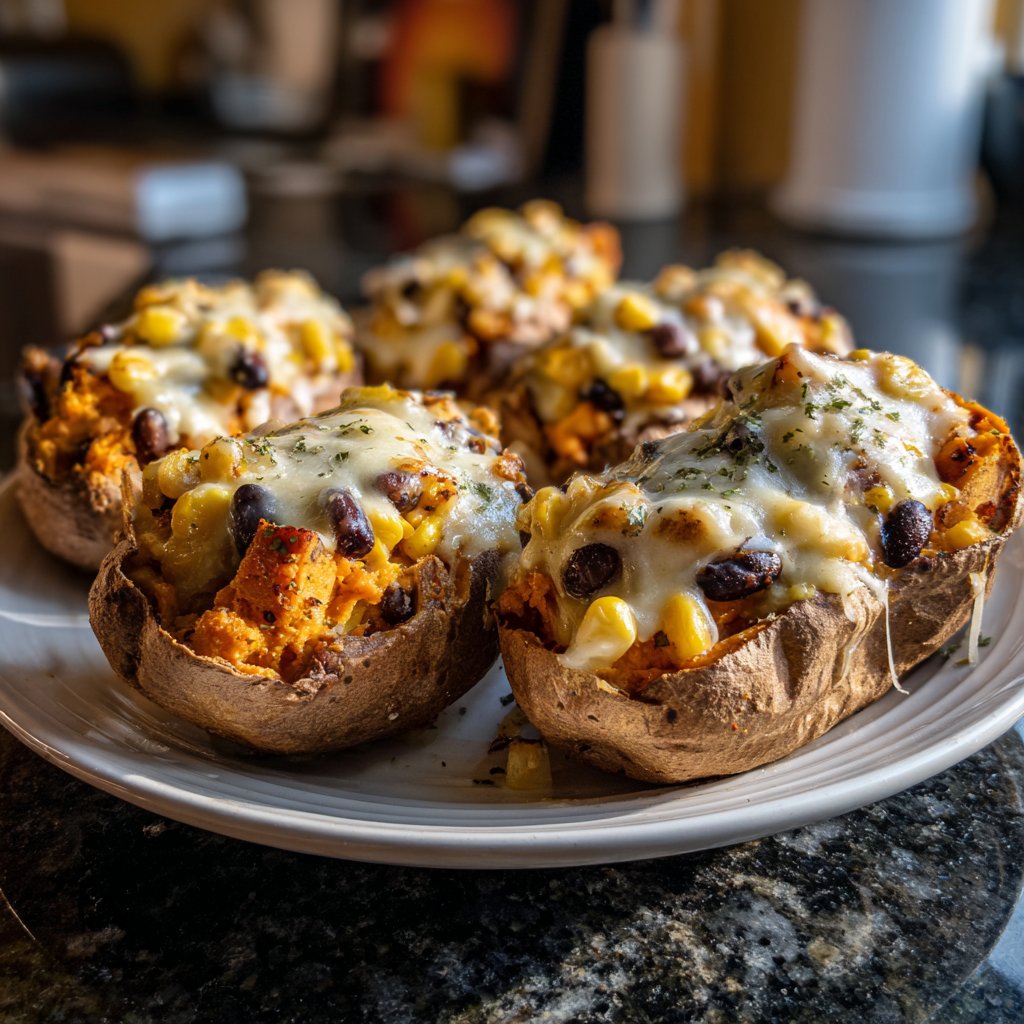 Valentine Dinner Stuffed Sweet Potatoes