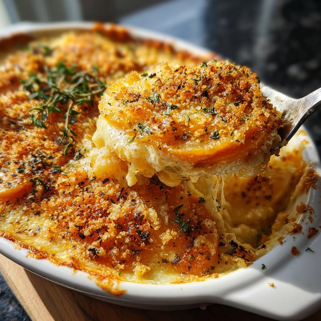 Sweet Potato Gratin for Two