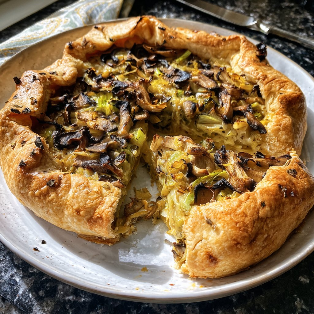 Sunday Mushroom and Leek Pie