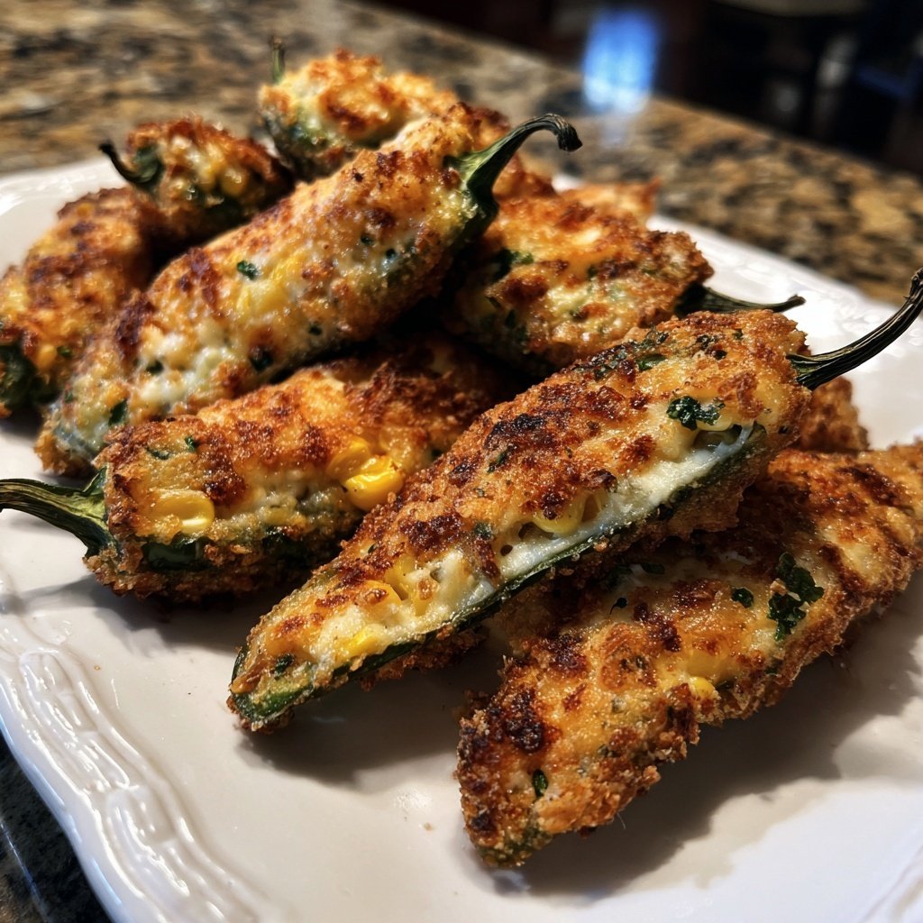 Jalapeno Poppers Stuffed with Corn