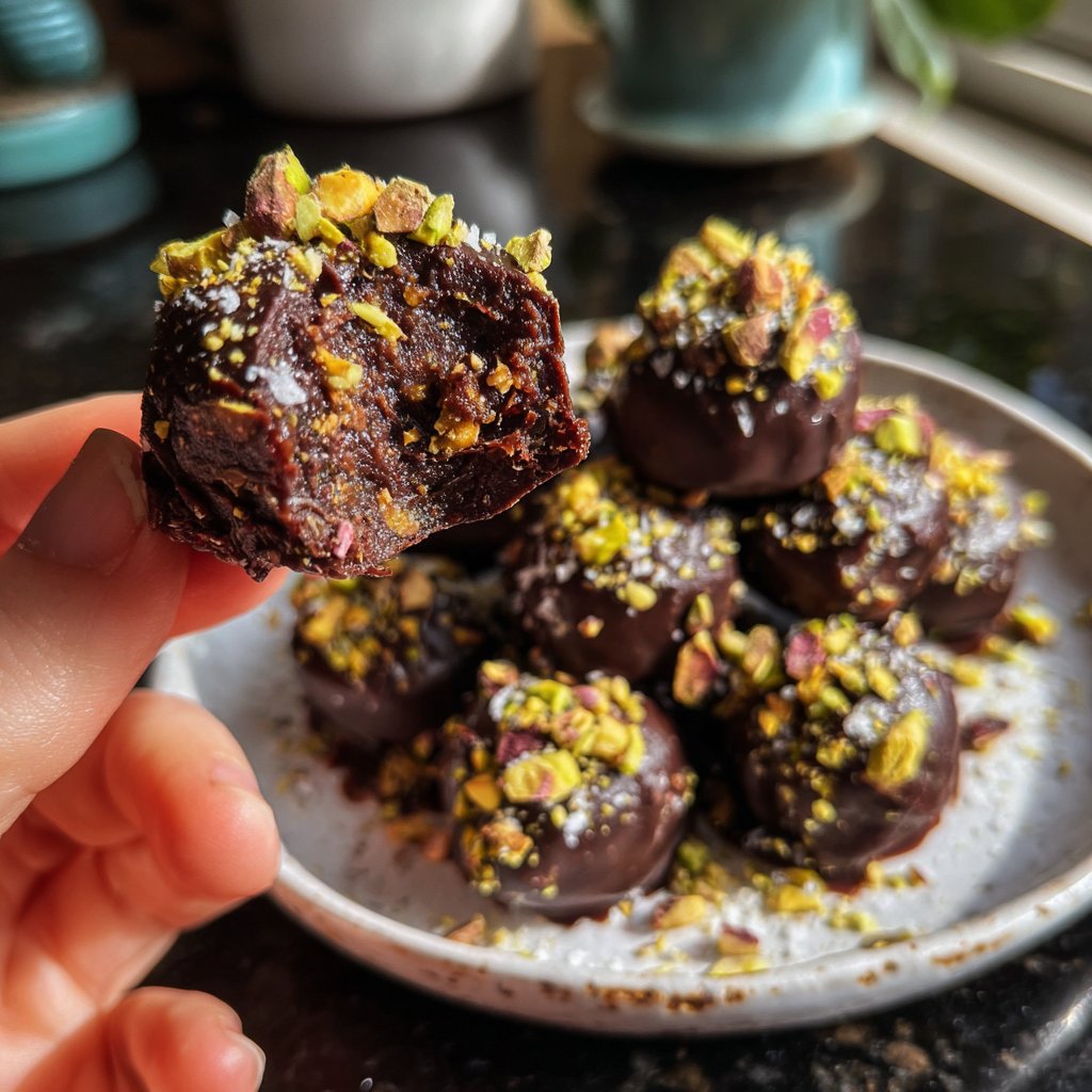 Chocolate Pistachio Coconut Bites