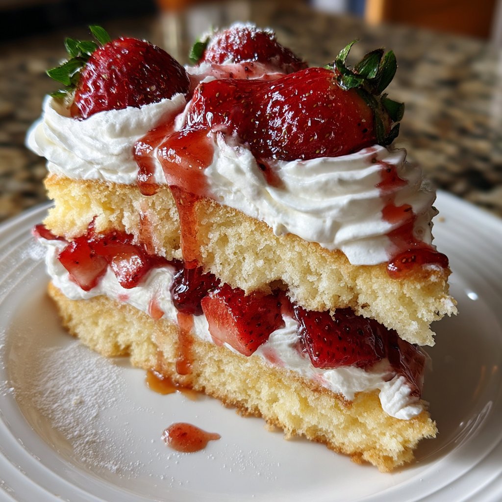 Strawberry Shortcake With Fluffy Whipped Cream
