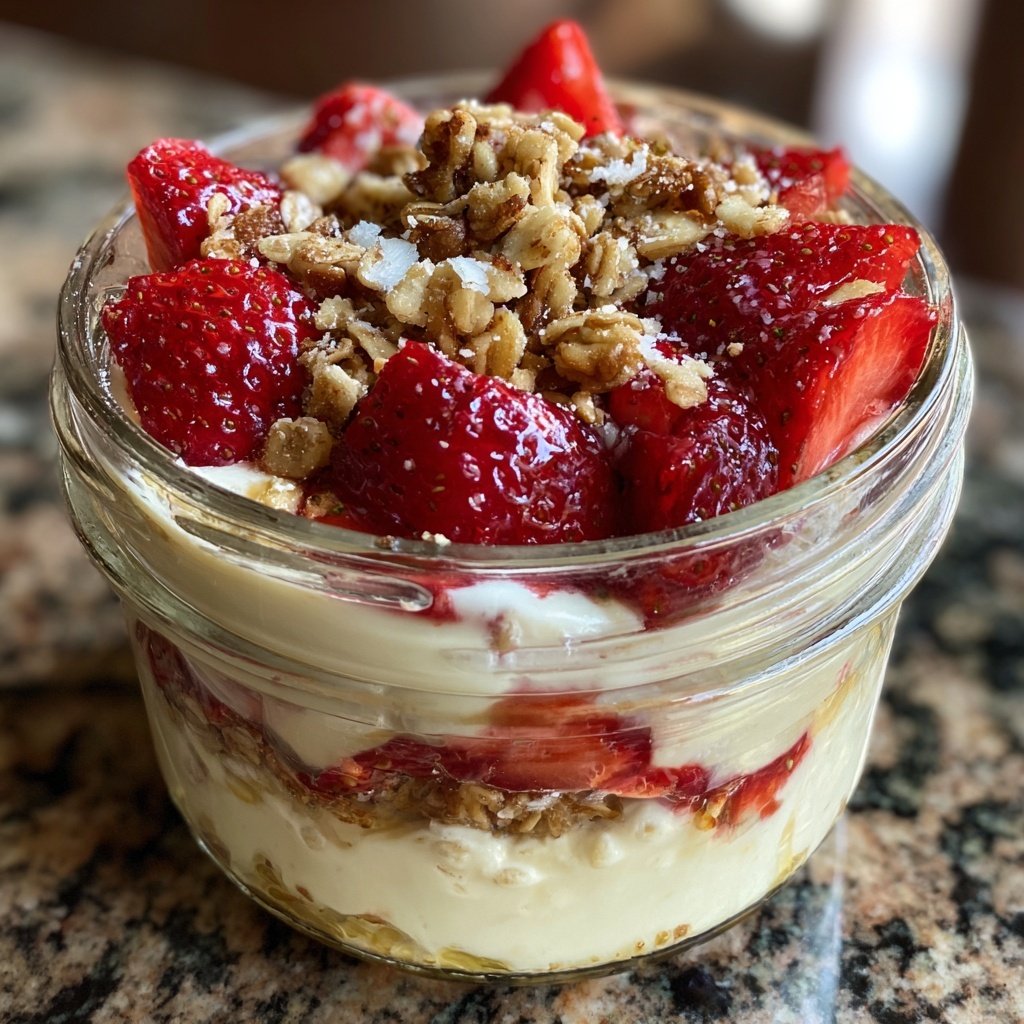 Strawberry Cheesecake Overnight Oats
