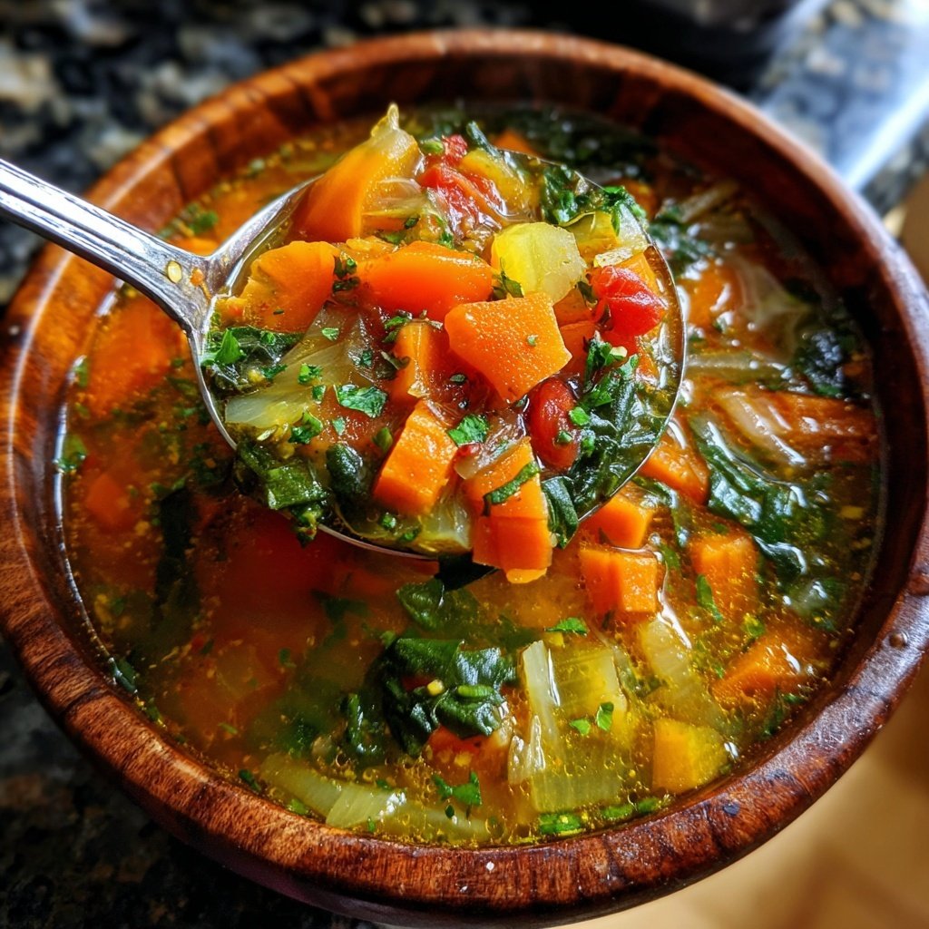 Healthy Vegetable Soup with Herbs