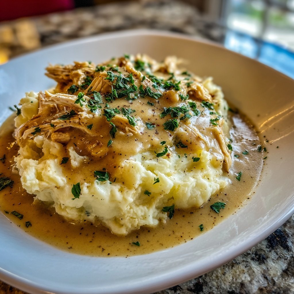Comfort Food Creamy Chicken and Mashed Potatoes