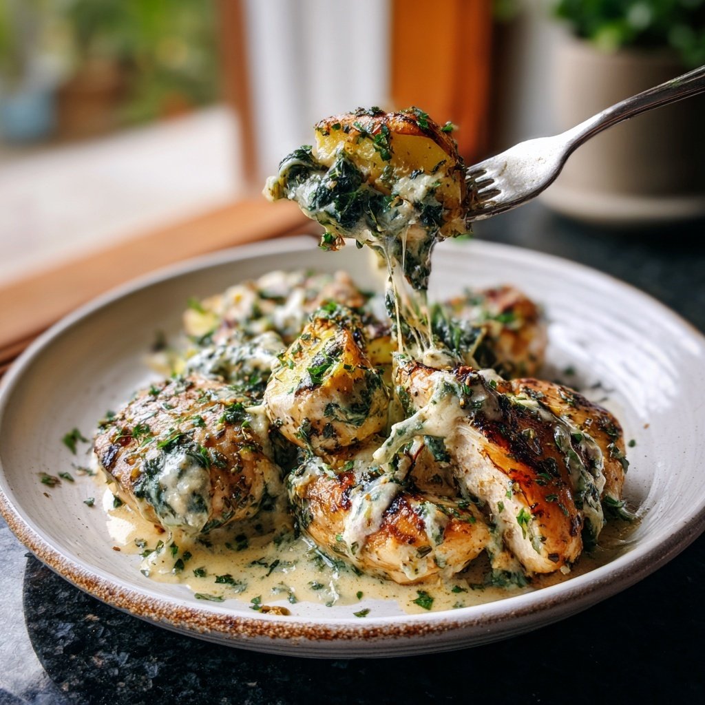 Creamy Spinach Chicken With Potatoes