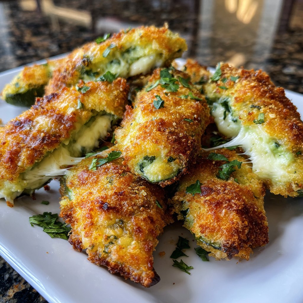 Jalapeno Poppers with Creamy Avocado Filling