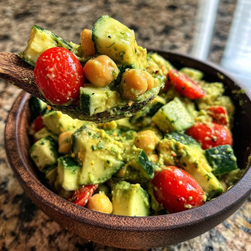 Healthy & Light Avocado Chickpea Salad