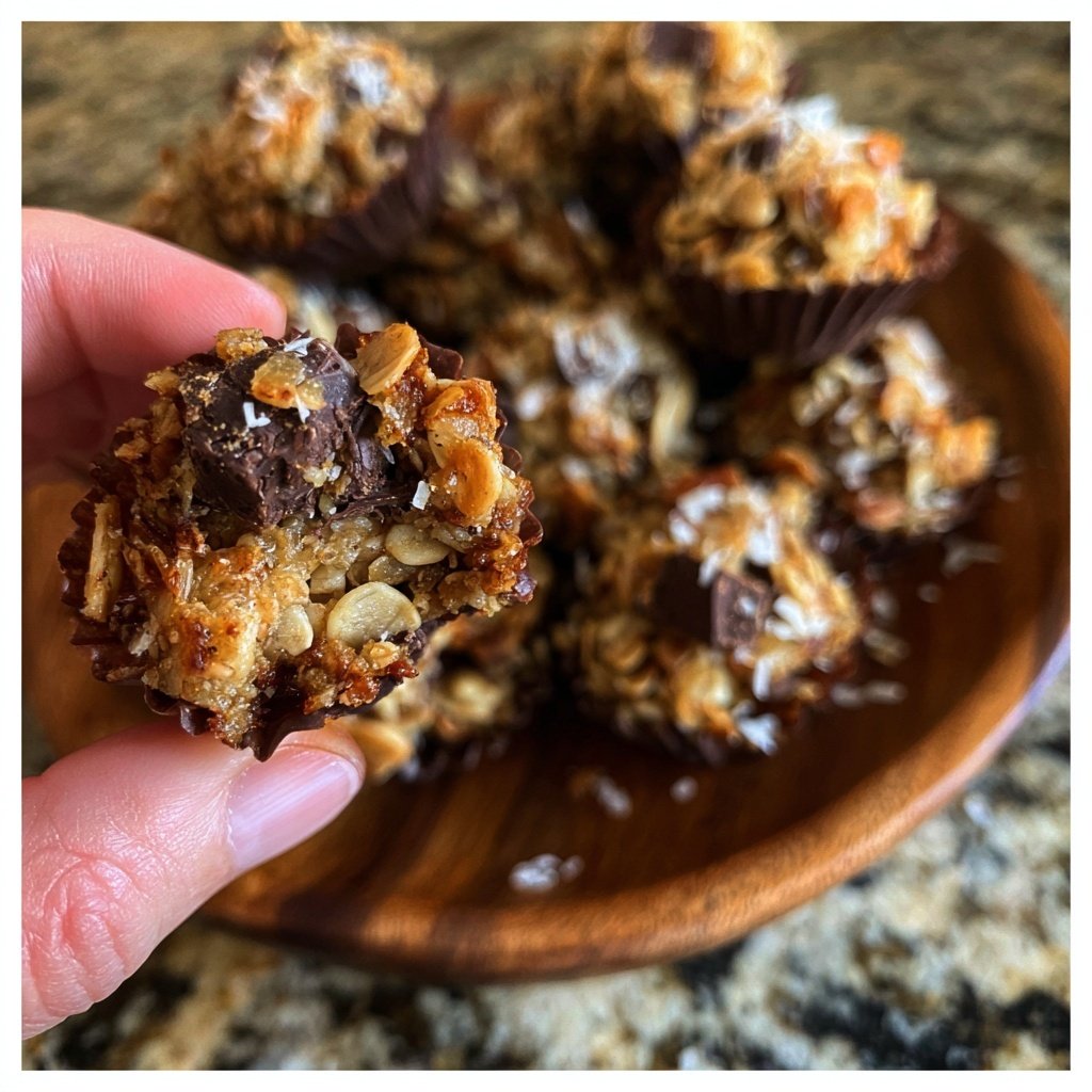 Chocolate Almond Coconut Granola Bites