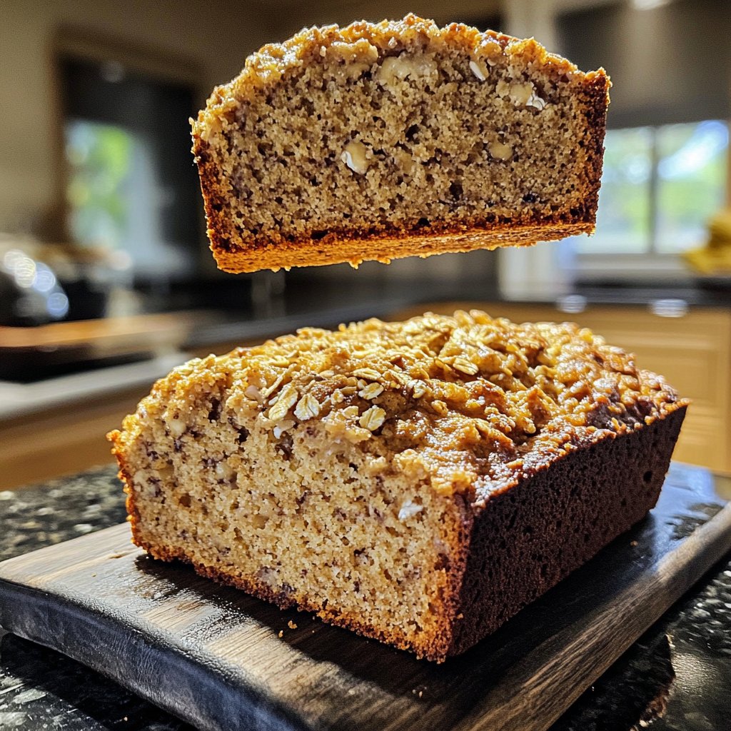 Healthy Banana Bread with Oats Recipe
