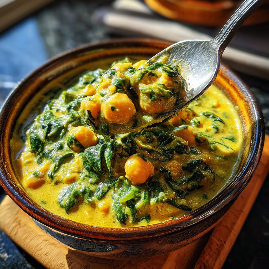 Creamy Spinach Chickpea Curry