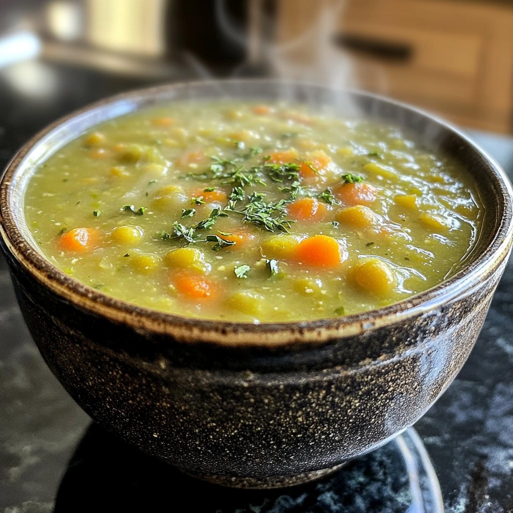 Healthy Crockpot Split Pea Soup