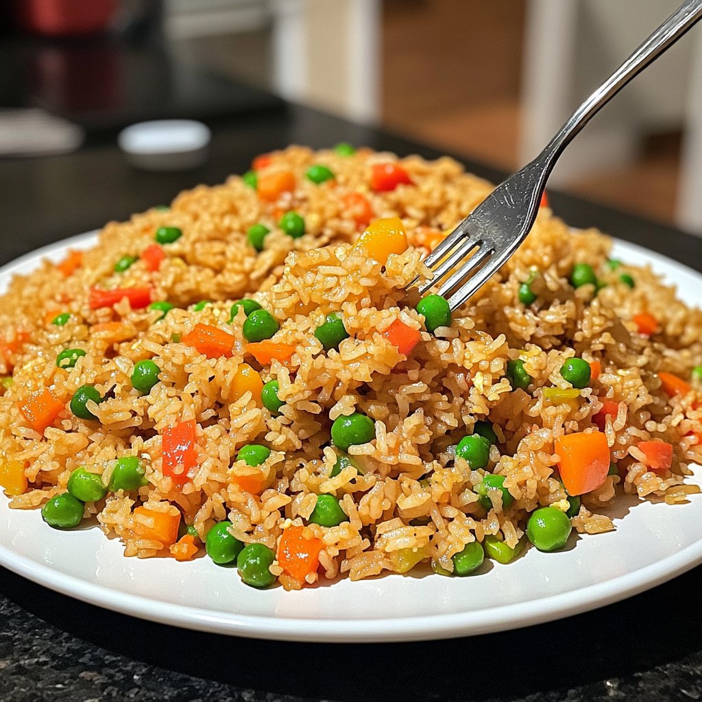 Simple Veggie Fried Rice Lunch