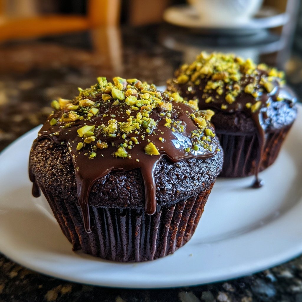 Chocolate Pistachio Cupcakes